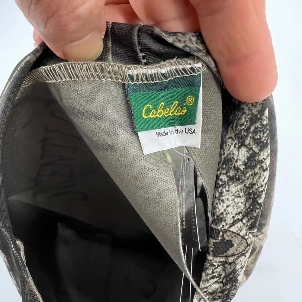 Vintage Cabelas Cap Strap Face Mask‎ Mens OSFA Camo Hunting Scentlok Made USA